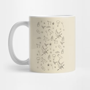 Hunger Games quality pattern sketch - purple Mug